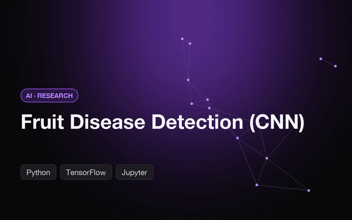Fruit Disease Detection (CNN)